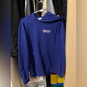 Balenciaga 2017 Campaign Hoodie Blue Size M